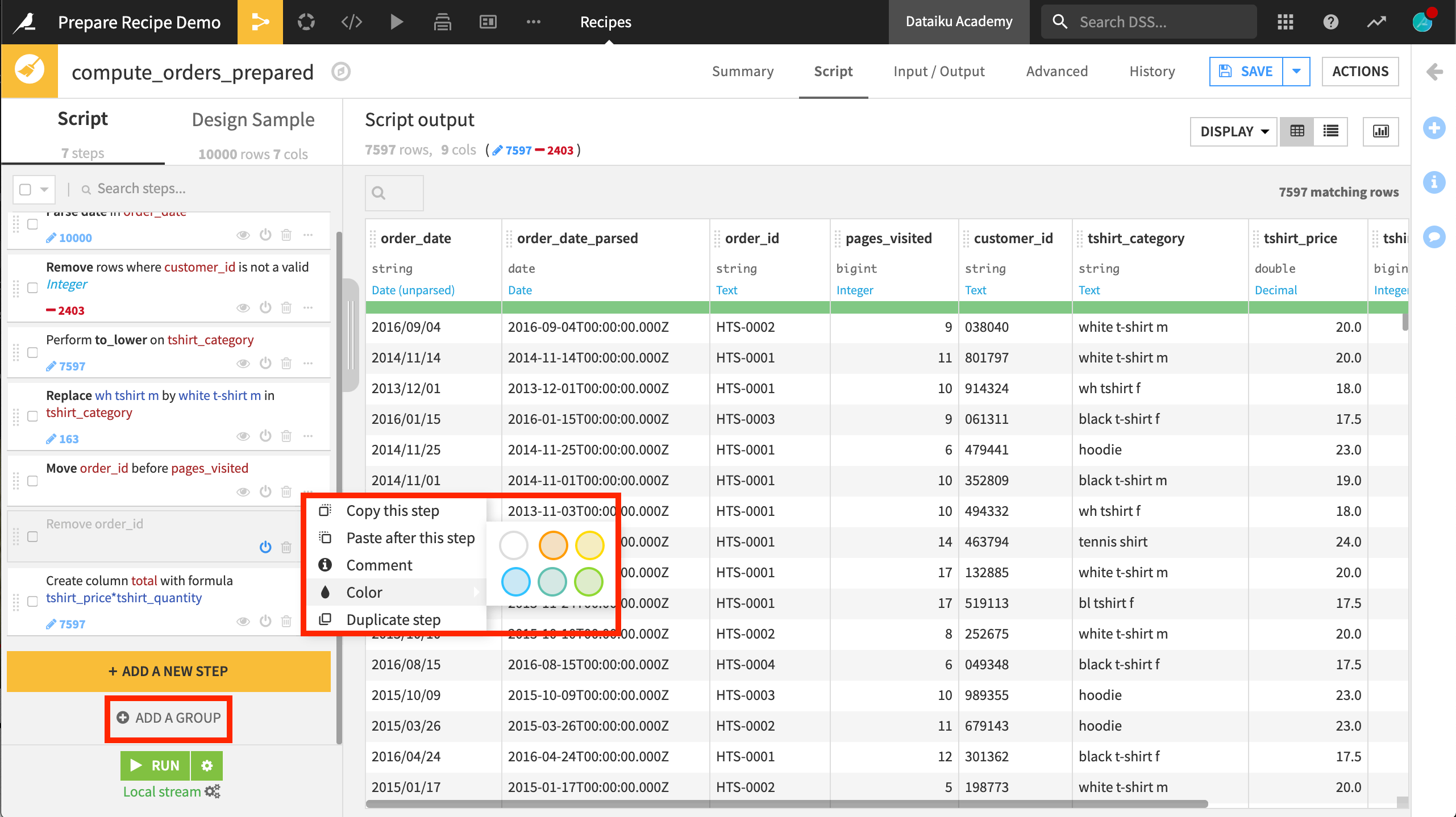 Dataiku Launch Program: Build a Recipe to Prepare Your Data - Discover ...
